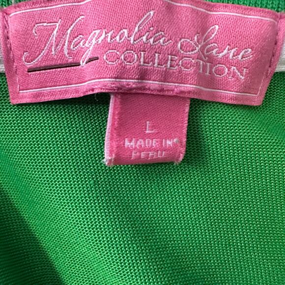 Magnolia Lane Collection Masters Polo Shirt Womens Large Green Cotton Blend Golf - Picture 5 of 9